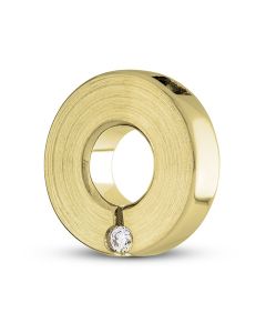 Assieraad 'Cirkel' goud met diamant