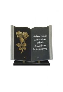 Gedenksteen Boek met rozen