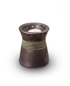 Keramische mini urn met waxinelichtje