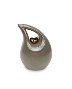 Keramische mini urn 'Hart'